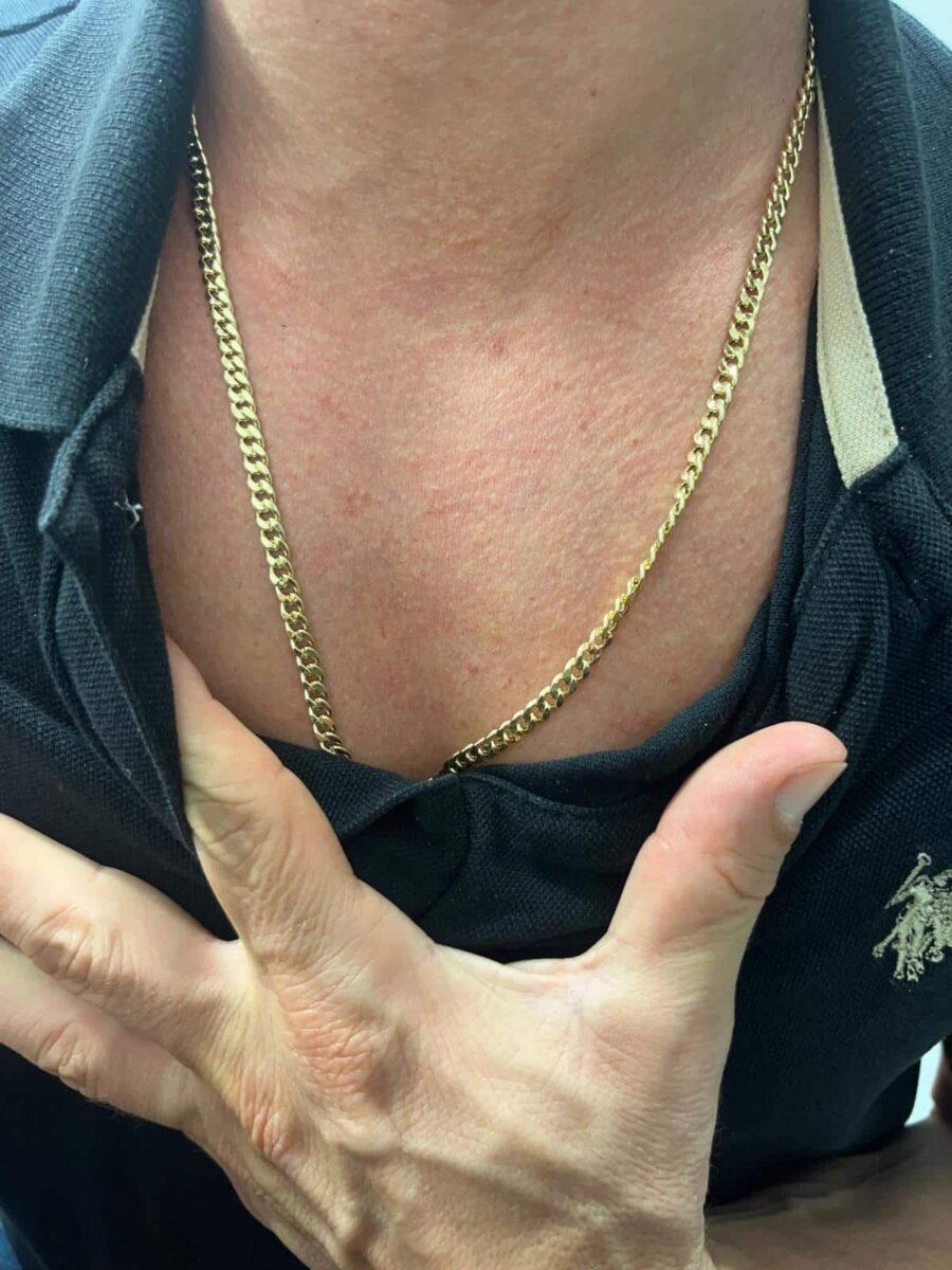 Collana Oro 18kt 750% Uomo Giallo Grumetta 60cm - immagine 2