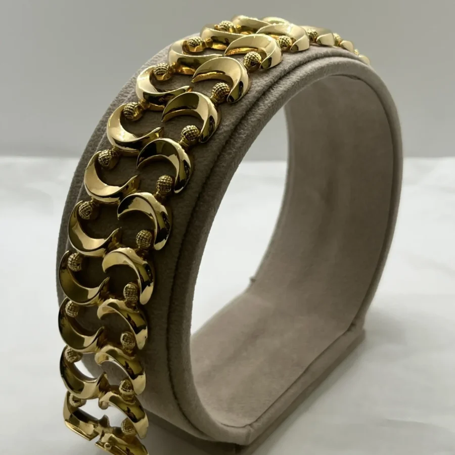 Bracciale Oro Giallo 18kt 750% Massiccio Donna Schiava