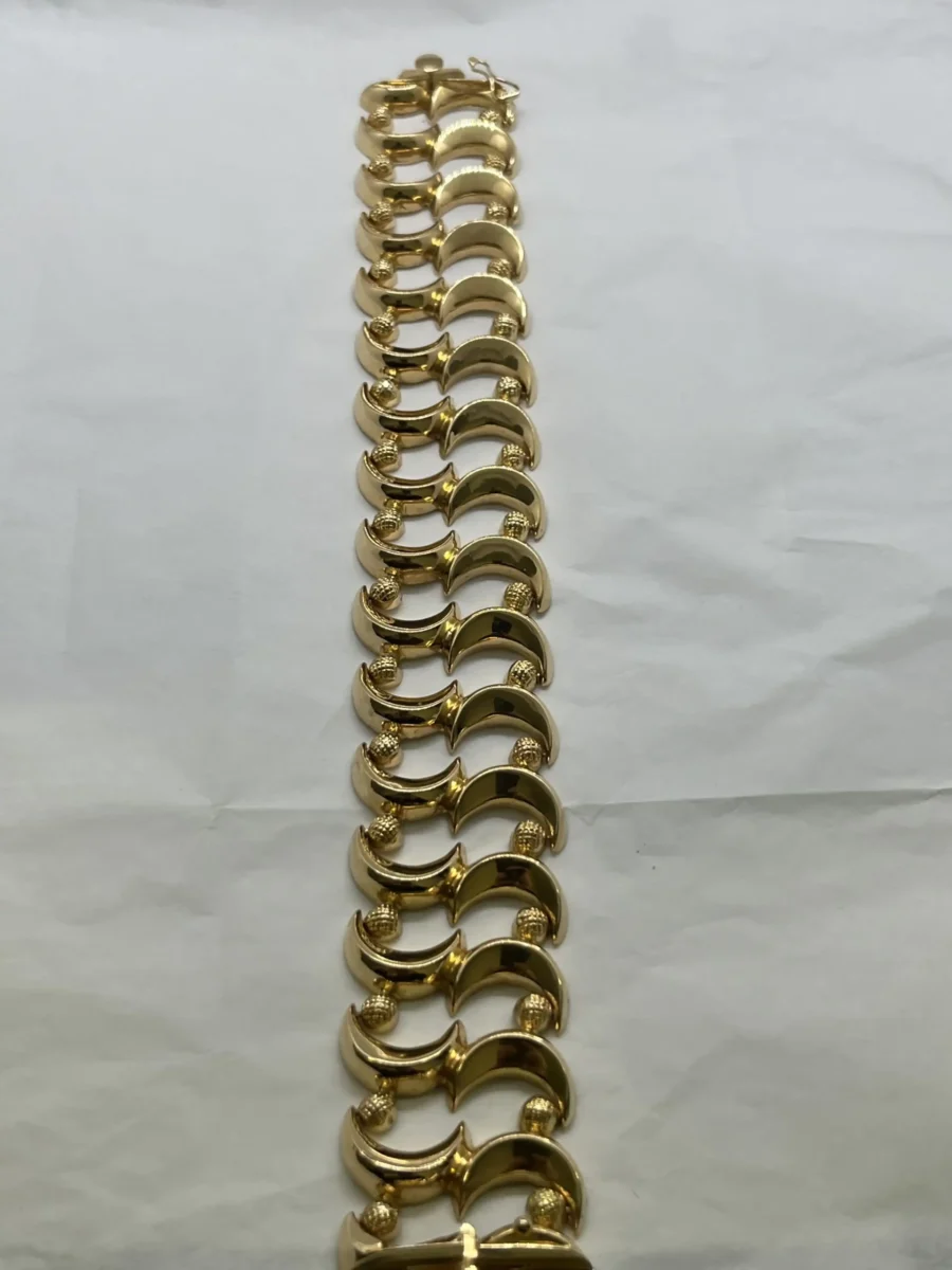 Bracciale Oro Giallo 18kt 750% Massiccio Donna Schiava - immagine 5