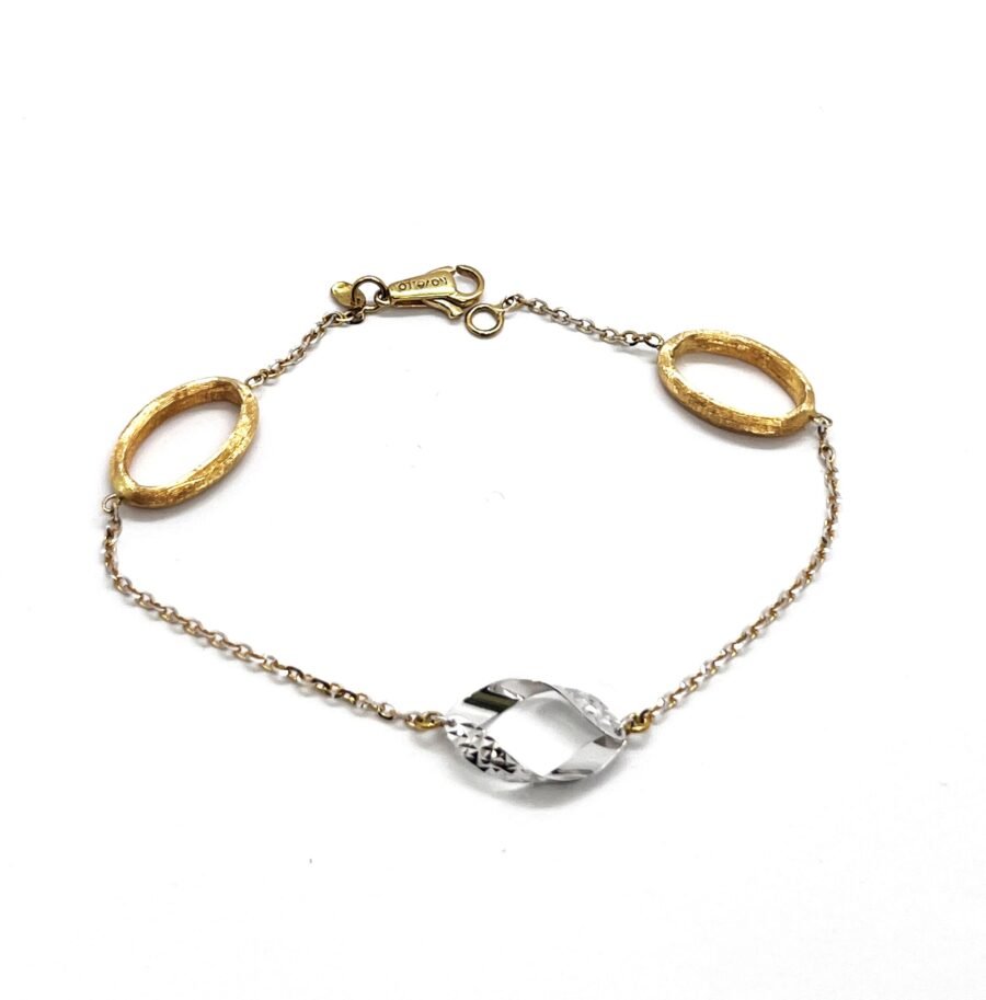 Bracciale In Oro 18Kt Donna Bianco Rosa Giallo - immagine 3