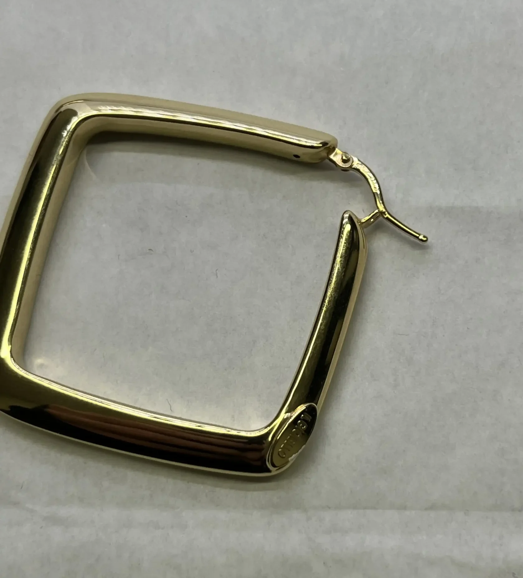 Orecchini Quadrato Donna Oro Giallo 18kt 750% - immagine 6