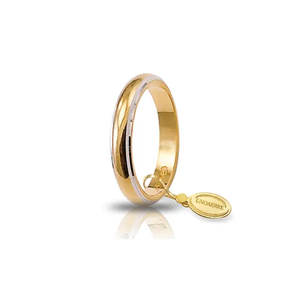 Fede Classica Gr.5 Unoaerre In Oro Giallo E Bianco