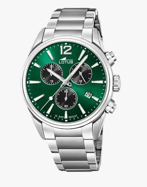 Orologio Lotus Chrono 18690/4 Verde Acciaio Inossidabile Uomo