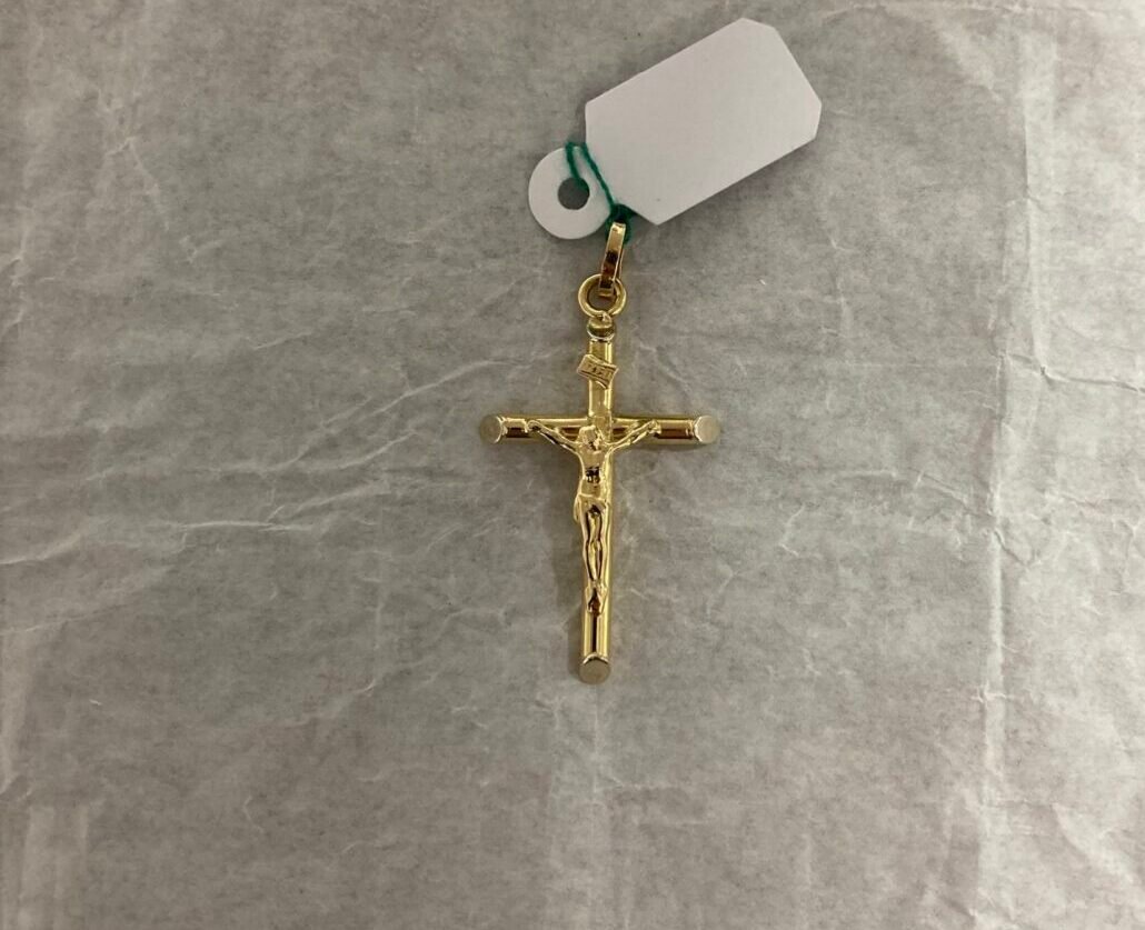 Croce in Oro 18kt 750 Ciondolo Sacro - immagine 3