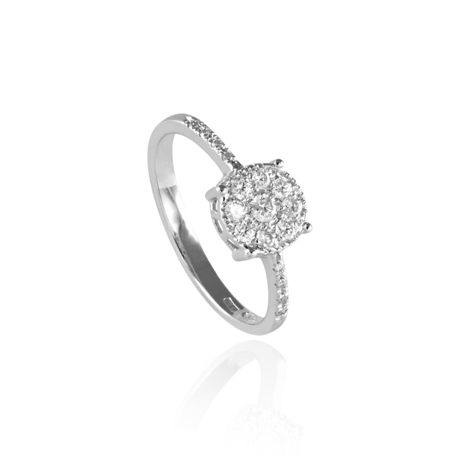 Anello In Oro 18kt Con Diamanti 0.25kt