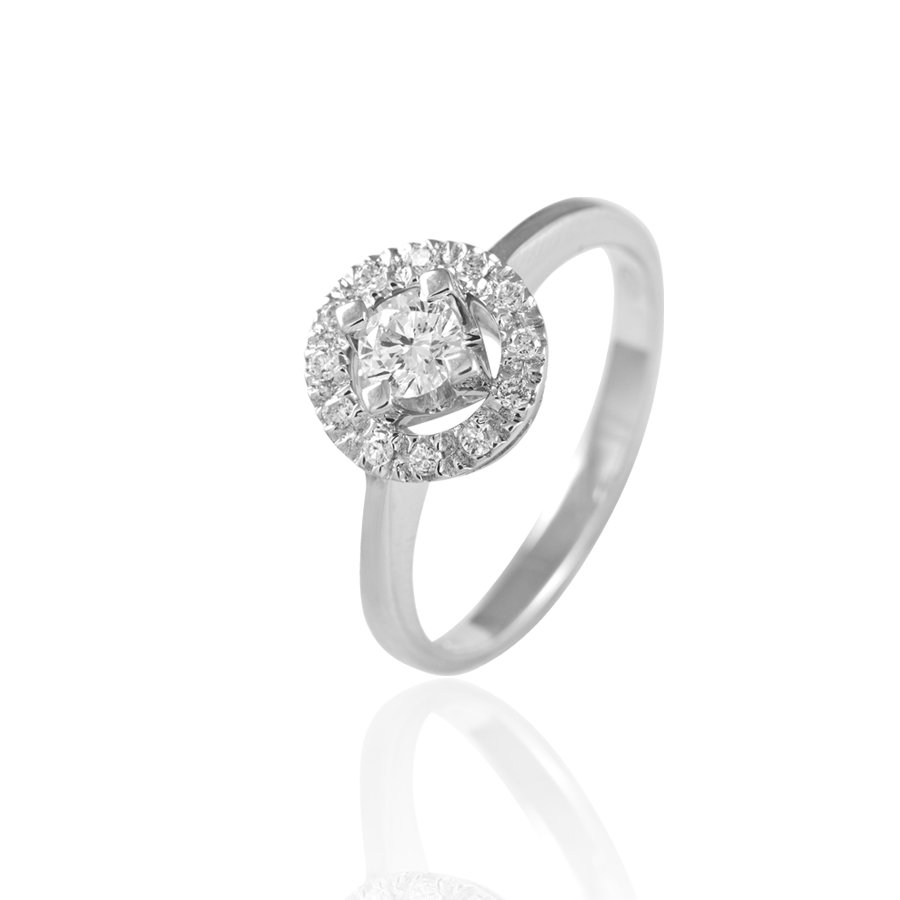 Anello In Oro 18kt Con Diamanti 0.40Kt