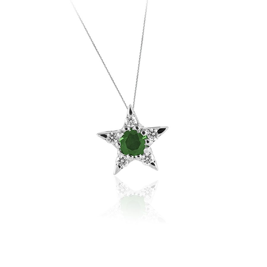 Collana in oro 18kt con Diamanti 0.06Kt e Rubini/Smeraldi/Zaffiri - immagine 4