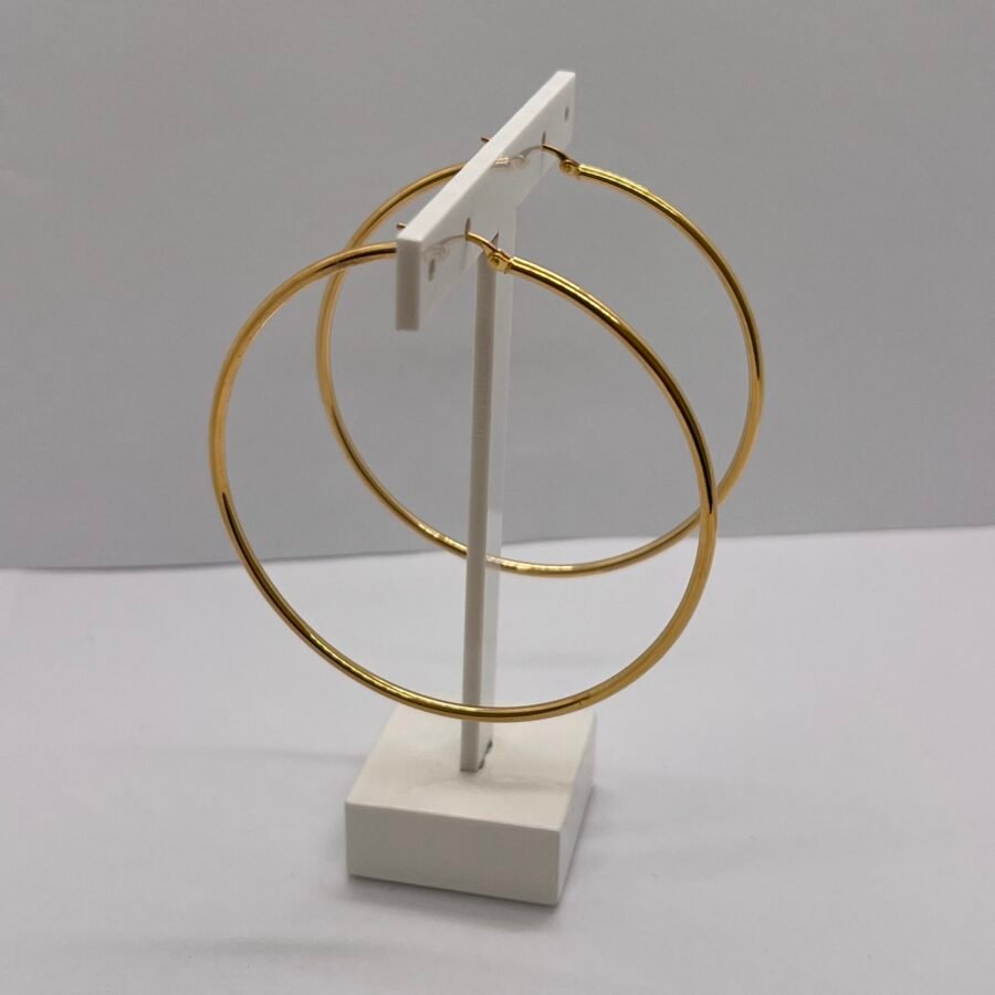 Orecchini In Oro 18kt Giallo Cerchio Grande - immagine 3