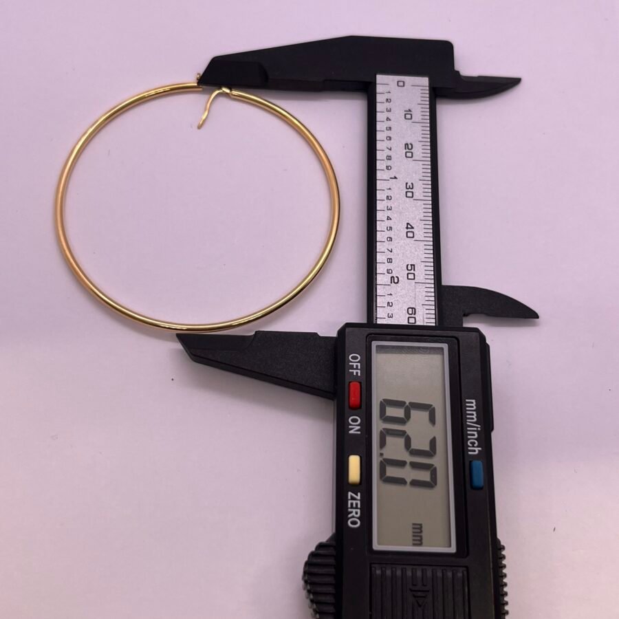 Orecchini In Oro 18kt Giallo Cerchio Grande - immagine 5